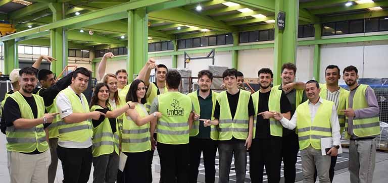 İMBEX 2026 stajyerleri İmbat üretim tesisinde